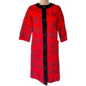 Vintage Evelyn Pearson Quilted & Velvet Loungewear Dress Robe Small/Medium